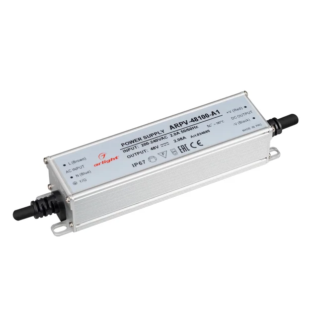 Блок питания ARPV-48100-A1 (48V, 2.08A, 100W) (Arlight, IP67 Металл, 3 года), артикул 034685