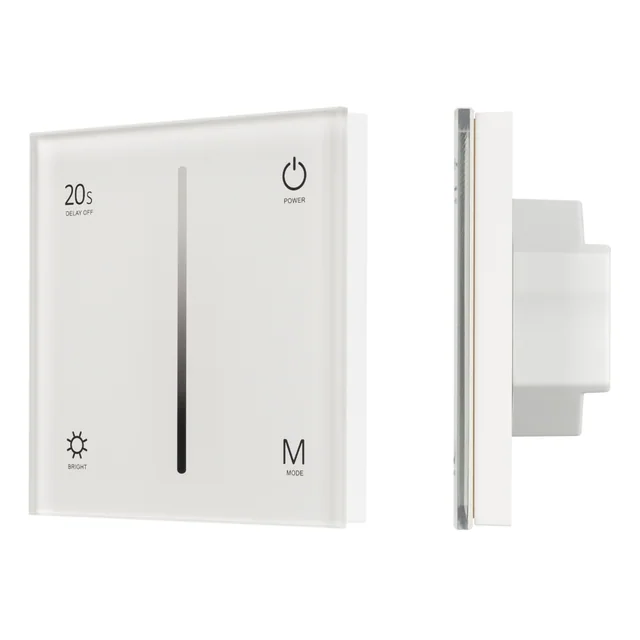 Панель SMART-P6-DIM-G-IN White (12-24V, 4x3A, Sens, 2.4G) (Arlight, IP20 Пластик, 5 лет), артикул 034781