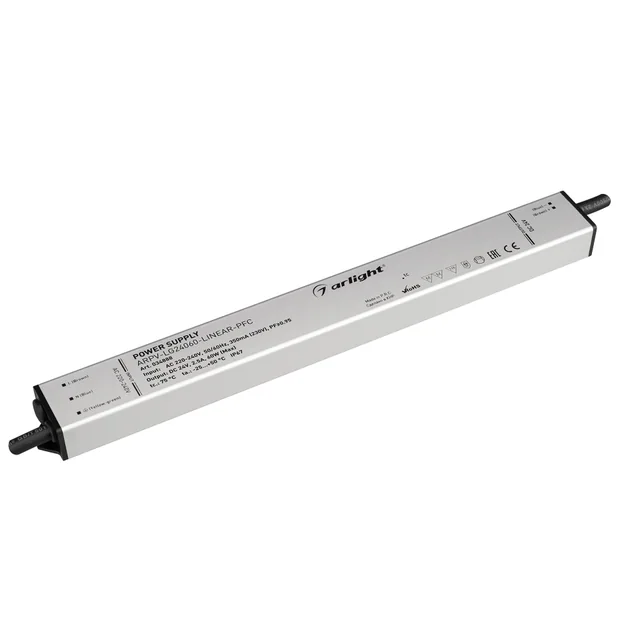 Блок питания ARPV-LG24060-LINEAR-PFC (24V, 2.5A, 60W) (Arlight, IP67 Металл, 5 лет), артикул 034888