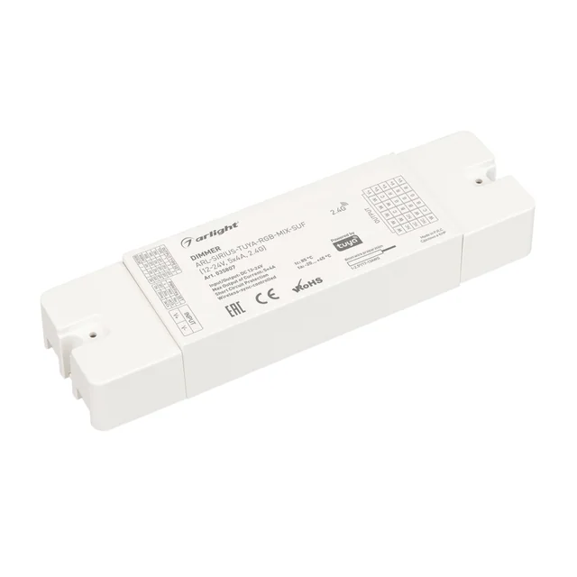 Диммер ARL-SIRIUS-TUYA-RGB-MIX-SUF (12-24V, 5x4A, 2.4G) (Arlight, Контроллер), артикул 035807