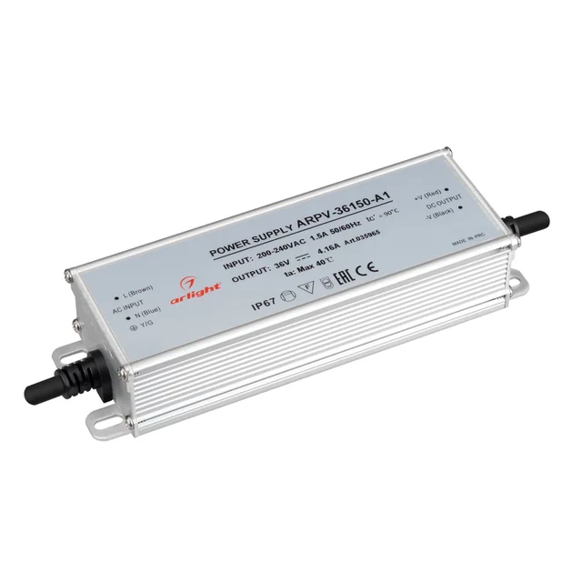 Блок питания ARPV-36150-A1 (36V, 4.16A, 150W) (Arlight, IP67 Металл, 3 года), артикул 035965
