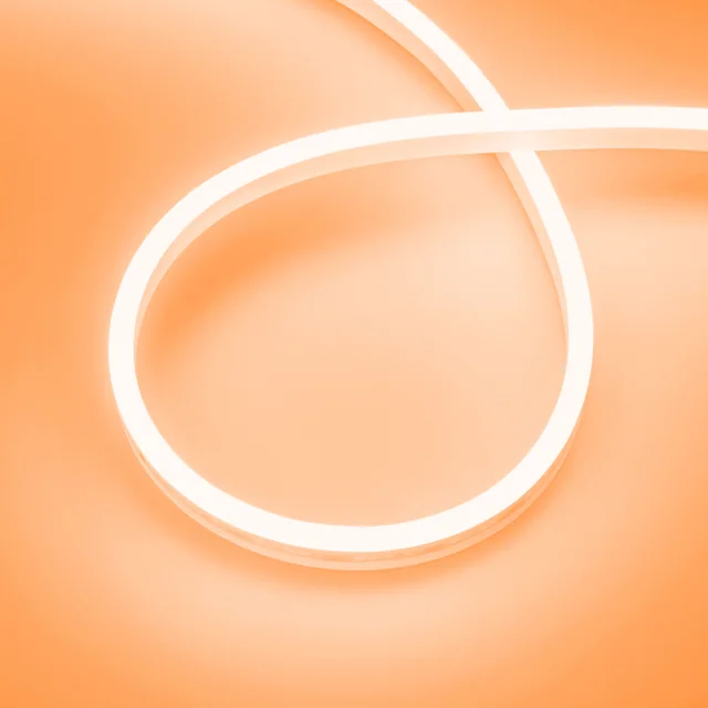 Лента герметичная AURORA-PS-A120-12x6mm 24V Amber (10 W/m, IP65, 2835, 5m) (Arlight, Силикон, 2 года), артикул 036683