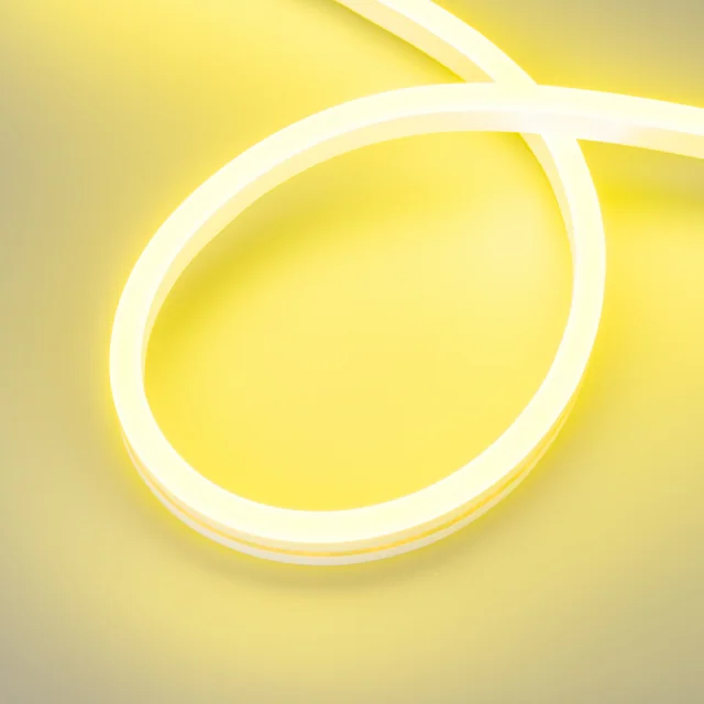 Лента герметичная AURORA-PS-A120-16x8mm 24V Lemon (10 W/m, IP65, 2835, 5m) (Arlight, Силикон, 2 года), артикул 036693