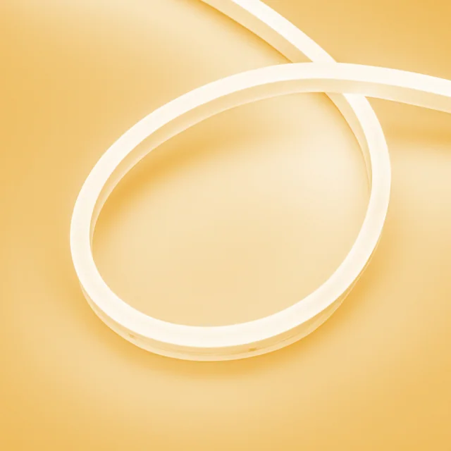 Лента герметичная AURORA-PS-A120-16x8mm 24V Amber (10 W/m, IP65, 2835, 5m) (Arlight, Силикон, 2 года), артикул 036695