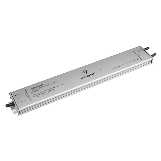 Блок питания ARPV-LG24400-LINEAR-PFC (24V, 16.6A, 400W) (Arlight, IP67 Металл, 5 лет), артикул 036957