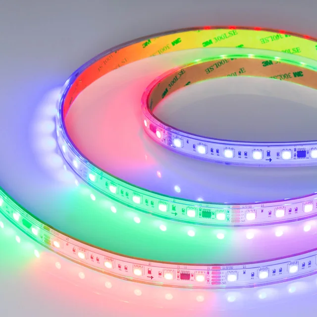 Лента герметичная DMX-PS-B60-15mm 24V RGB-PX6 (15W/m, IP67, 5060, 5m) (Arlight, -), артикул 037090