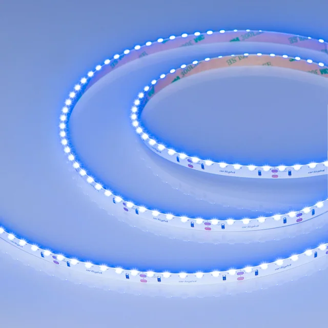 Лента RS-S120-8mm 24V Blue (9.6 W/m, IP20, 3014, 5m) (Arlight, боковое свечение), артикул 037153