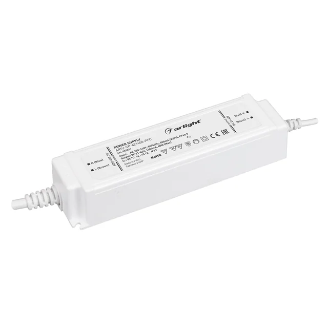 Блок питания ARPJ-SP-421400-PFC (60W, 21-42V, 1.4A) (Arlight, IP67 Пластик, 5 лет), артикул 037271