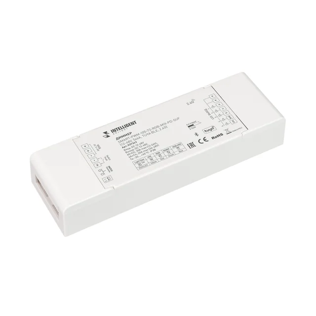 INTELLIGENT ARLIGHT Диммер SMART-PWM-105-72-RGB-MIX-PD-SUF (12-48V, 5x6A, TUYA BLE, 2.4G) (IARL, Контроллер), артикул 037343