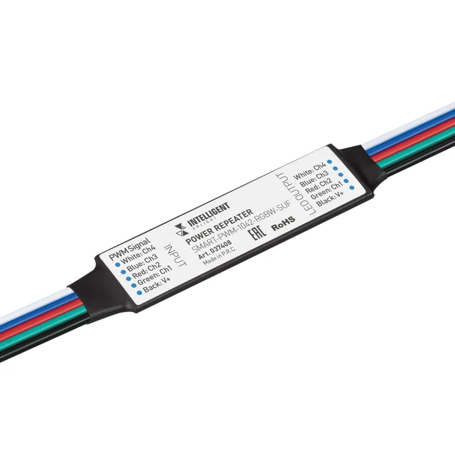 INTELLIGENT ARLIGHT Усилитель SMART-PWM-1042-RGBW-SUF (12-24V, 4x1A) (IARL, IP20 Пластик, 5 лет), артикул 037408