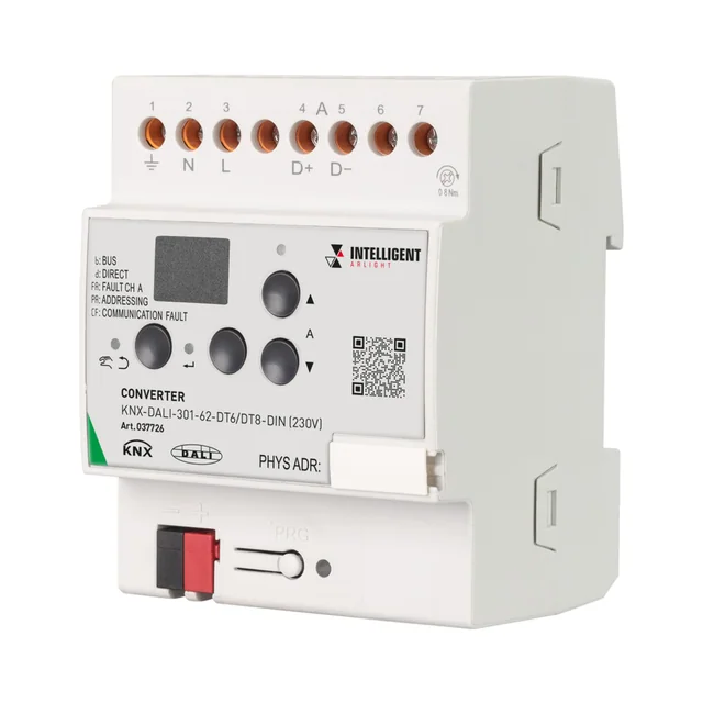 INTELLIGENT ARLIGHT Конвертер KNX-DALI-301-62-DT6/DT8-DIN (230V) (IARL, IP20 Пластик, 3 года), артикул 037726