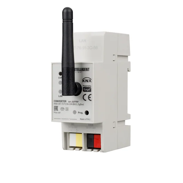 INTELLIGENT ARLIGHT Конвертер KNX-301-72-TUYA-DIN (BUS, ZigBee) (IARL, IP20 Пластик, 2 года), артикул 037759