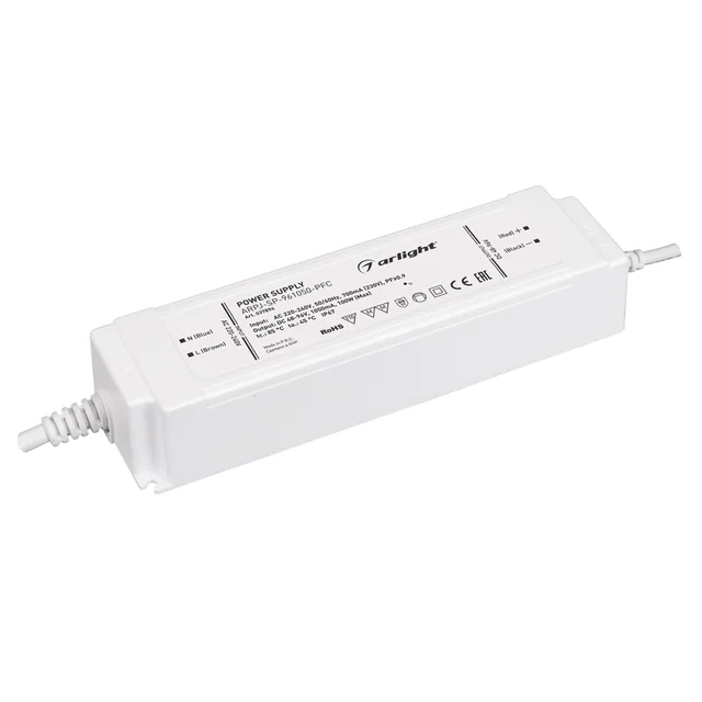 Блок питания ARPJ-SP-961050-PFC (100W, 48-96V, 1.05A) (Arlight, IP67 Пластик, 5 лет), артикул 037894