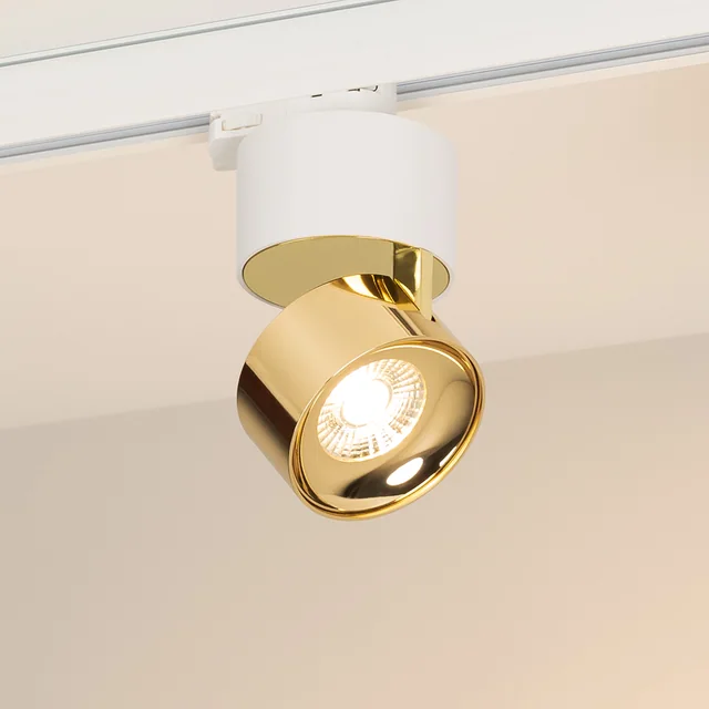 Светильник SP-PLURIO-TRACK-4TR-R77-9W Warm3000 (WH-BRS, 36 deg, 230V) (Arlight, IP20 Металл, 3 года), артикул 038114