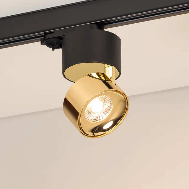 Светильник SP-PLURIO-TRACK-4TR-R77-9W Warm3000 (BK-BRS, 36 deg, 230V) (Arlight, IP20 Металл, 3 года), артикул 038121