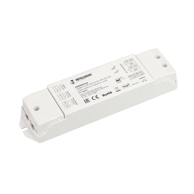 INTELLIGENT ARLIGHT Конвертер SMART-0-10V-302-72-SH-DRI-PD-SUF (230V, 2x20mA, TUYA Wi-Fi, 2.4G) (IARL, IP20 Пластик, 5 лет), артикул 038156