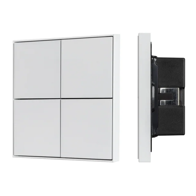 INTELLIGENT ARLIGHT Кнопочная панель KNX-304-23-IN White (BUS, Frame) (IARL, IP20 Металл, 2 года), артикул 038401