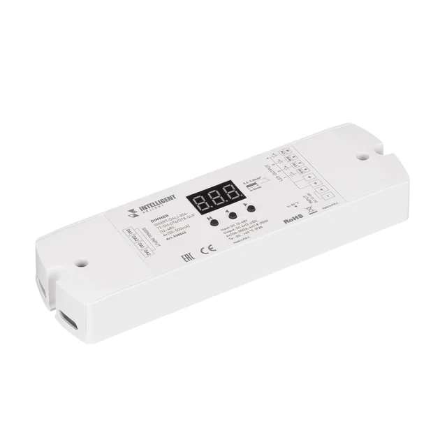 INTELLIGENT ARLIGHT Диммер SMART-DALI-204-72-SH-DT6/DT8-SUF (12-48V, 4x150-500mA) (IARL, IP20 Пластик, 5 лет), артикул 038543