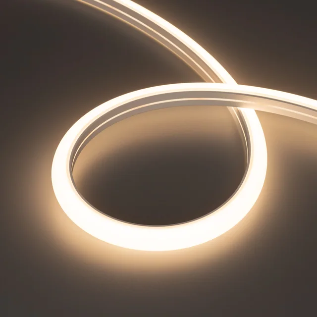 Лента герметичная MOONLIGHT-TOP-A140-16x15mm 24V Warm3500 (9.6 W/m, IP65, 2835, 5m, wire x1) (Arlight, Вывод вниз, 3 года), артикул 038604