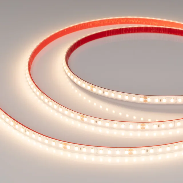 Лента герметичная RTW-PR-A128-10mm 24V Warm3000 (9.6 W/m, IP66, 2835, 5m) (Arlight, высок.эфф.150 лм/Вт), артикул 038739