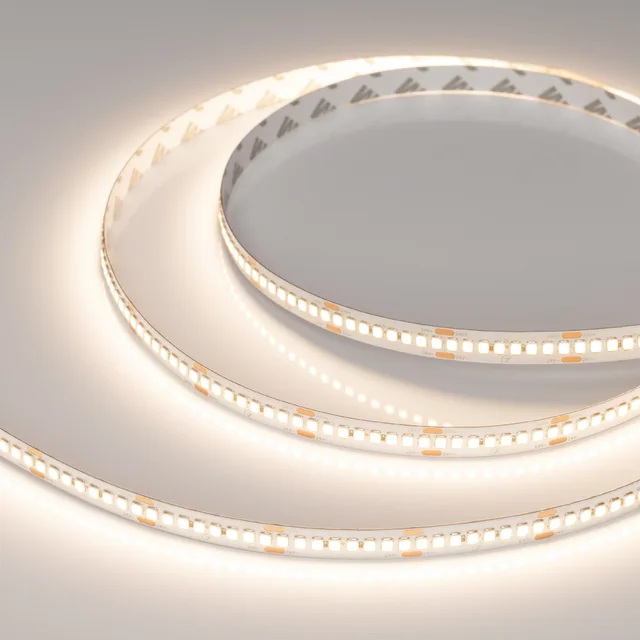 Лента RT-A240-10mm 24V Warm3500 (22 W/m, IP20, 2835, 5m) (Arlight, высок.эфф.150 лм/Вт), артикул 038744
