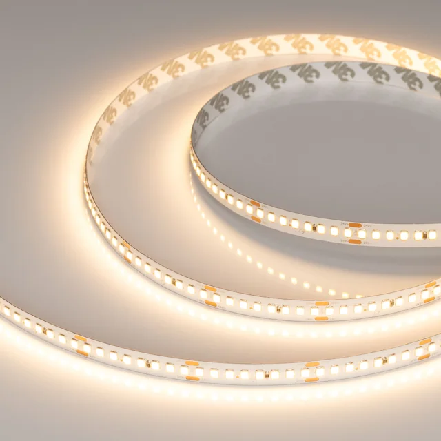 Лента RT-A192-10mm 24V Warm2700 (17.6 W/m, IP20, 2835, 5m) (Arlight, высок.эфф.150 лм/Вт), артикул 038776