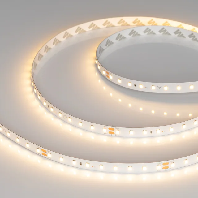 Лента RT-A90-10mm 24V Warm2700 (4.8 W/m, IP20, 2835, 5m) (Arlight, высок.эфф.200 лм/Вт), артикул 038777