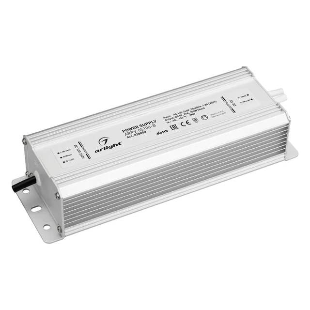 Блок питания ARPV-05100-B (5V, 20.0A, 100W) (Arlight, IP67 Металл, 3 года), артикул 038808