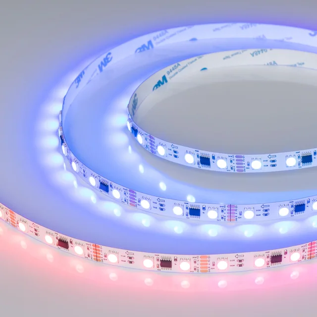 Лента DMX-B60-10mm 12V RGB-PX3 (14 W/m, IP20, 5m) (Arlight, -), артикул 039174(1)