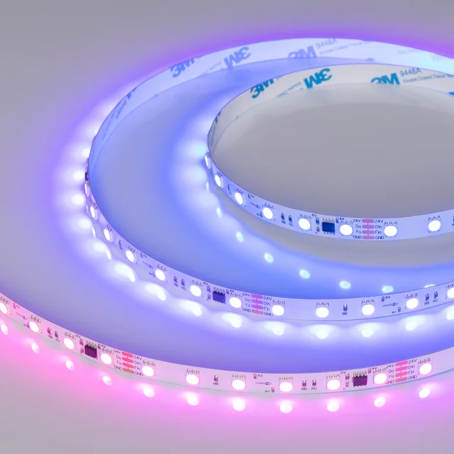 Лента SPI-B60-10mm 24V RGB-PX6-BPT (12 W/m, IP20, 5060, 5m) (Arlight, бегущий огонь), артикул 039180