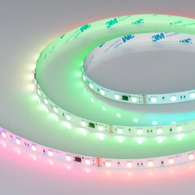 Лента DMX-B60-10mm 24V RGB-PX6 (14 W/m, IP20, 5m) (Arlight, -), артикул 039183(1)