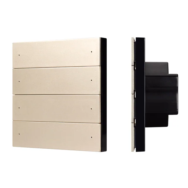 INTELLIGENT ARLIGHT Кнопочная панель SMART-DMX512-801-22-8G-8SC-DIM-IN Gold (230V, 2.4G) (IARL, IP20 Пластик, 5 лет), артикул 039317