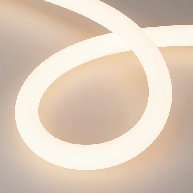 Лента герметичная MOONLIGHT-SIDE-A336-D40mm 24V Warm3000 360deg (15 W/m, IP65, 2835, 5m, wire x1) (Arlight, Вывод боковой, 3 года), артикул 039318