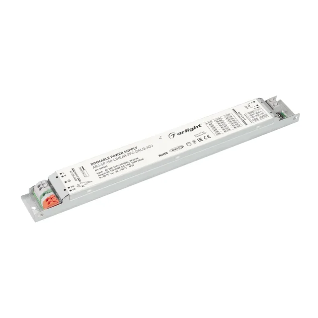 Блок питания ARJ-SP-150-LINEAR-PFC-DALI2-ADJ (150W, 120-330V, 0.5-1.0A) (Arlight, IP20 Металл, 5 лет), артикул 039603