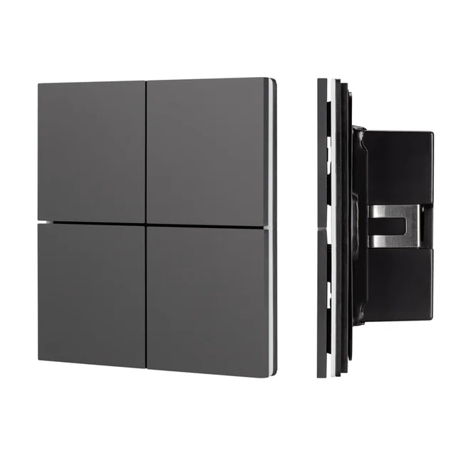 INTELLIGENT ARLIGHT Кнопочная панель KNX-304-23-IN Black (BUS, Frameless) (IARL, IP20 Металл, 2 года), артикул 039663
