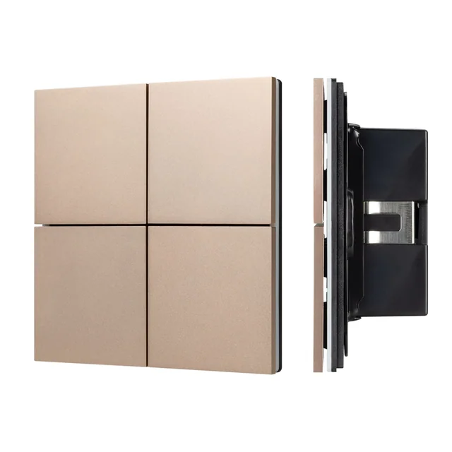 INTELLIGENT ARLIGHT Кнопочная панель KNX-304-23-IN Champagne (BUS, Frameless) (IARL, IP20 Металл, 2 года), артикул 039665