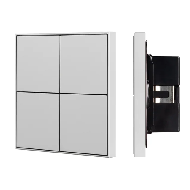 INTELLIGENT ARLIGHT Кнопочная панель KNX-304-23-IN Silver (BUS, Frame) (IARL, IP20 Металл, 2 года), артикул 039666