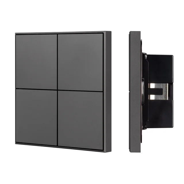 INTELLIGENT ARLIGHT Кнопочная панель KNX-304-23-IN Black (BUS, Frame) (IARL, IP20 Металл, 2 года), артикул 039667