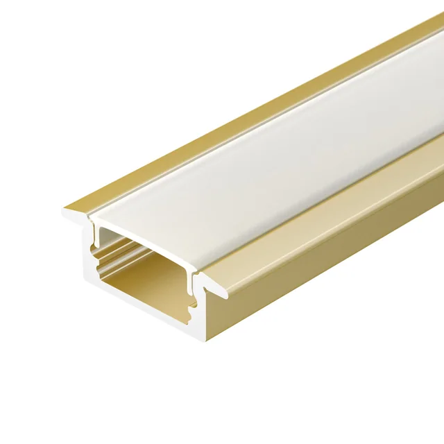 Профиль LINE-2308-F-2000 ANOD GOLD (Arlight, Алюминий), артикул 039989