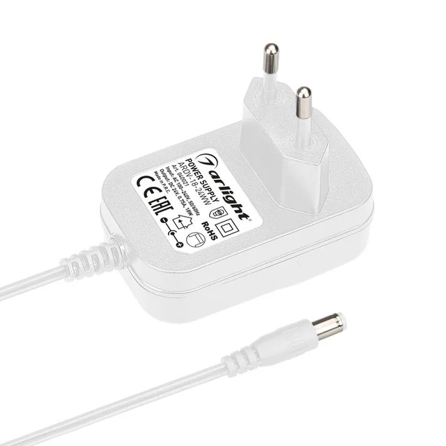 Блок питания ARDV-18-24WW (24V, 0,75A, 18W) (Arlight, Адаптер, 3 года), артикул 040021