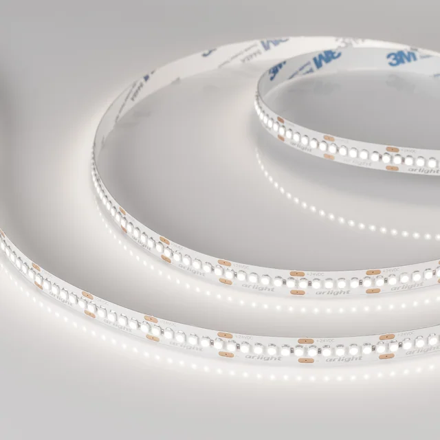 Лента RT-A240-10mm 24V Day5000 (19.2 W/m, IP20, 3528, 5m) (Arlight, Открытый), артикул 040543