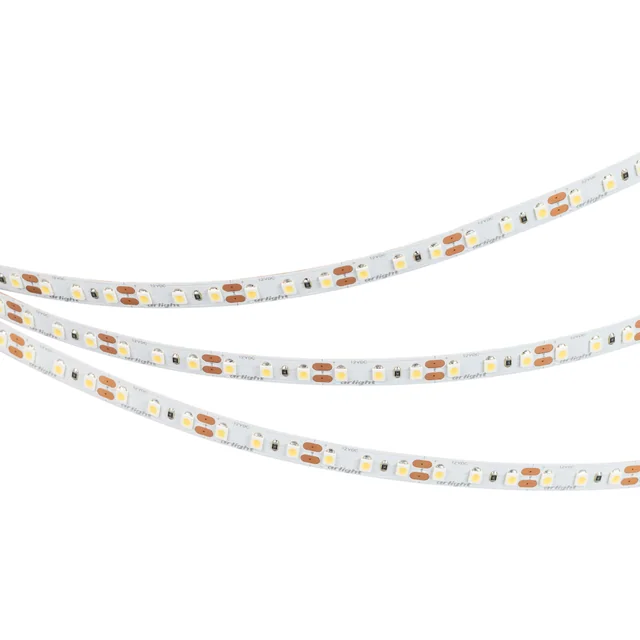 Лента NT-A120-8mm 12V Warm2400 (9.6 W/m, IP20, 3528, 5m) (Arlight, 9.6 Вт/м, IP20), артикул 040610