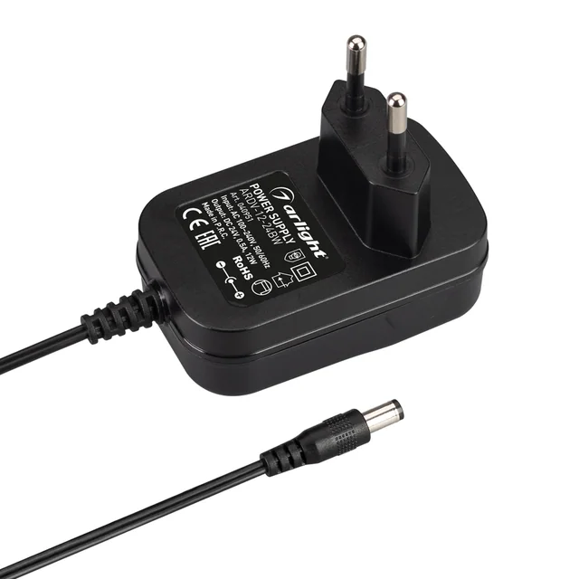 Блок питания ARDV-12-24BW (24V, 0.5A, 12W) (Arlight, Адаптер, 3 года), артикул 040951