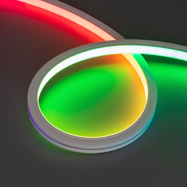 Лента герметичная SPI MOONLIGHT-TOP-B84-13x12mm 24V RGB-PX7 (18 W/m, IP67, 5m, wire x2) (Arlight, Силикон), артикул 041016