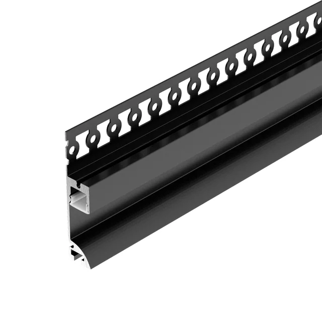 Профиль PLINTUS-FANTOM-L-2000 BLACK (Arlight, Алюминий), артикул 041213
