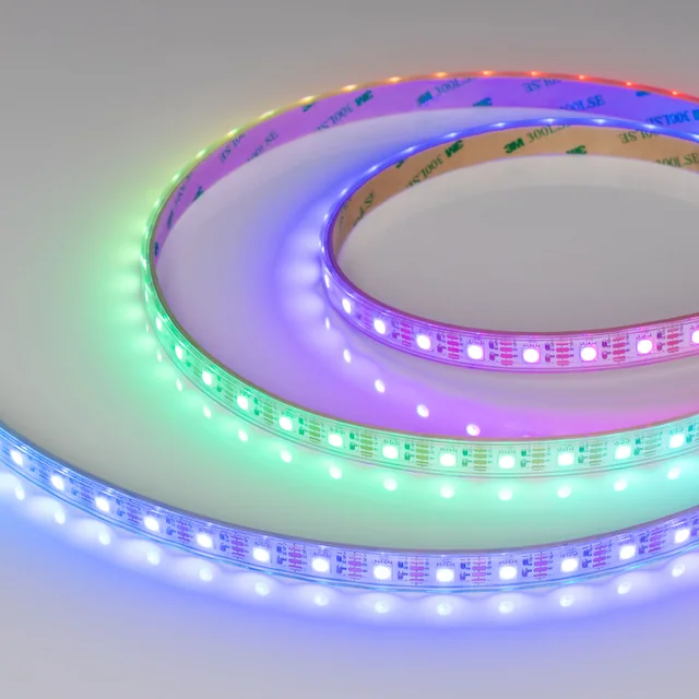 Лента герметичная SPI-P-B60-12mm 12V RGB-PX1-BPT (8 W/m, IP66, 5060, 5m) (Arlight, бегущий огонь), артикул 041615(1)