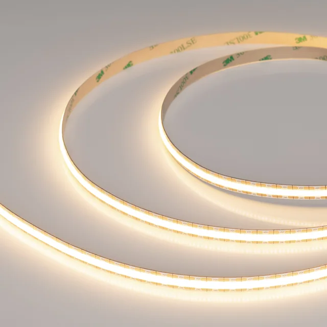 Лента COB-X528-8mm 12V Warm3000 (11 W/m, IP20, CSP, 5m) (Arlight, -), артикул 041794