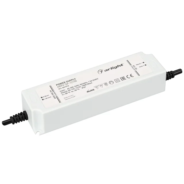 Блок питания ARPV-SP-12150 (12V, 12.5A, 150W) (Arlight, IP67 Пластик, 5 лет), артикул 041916