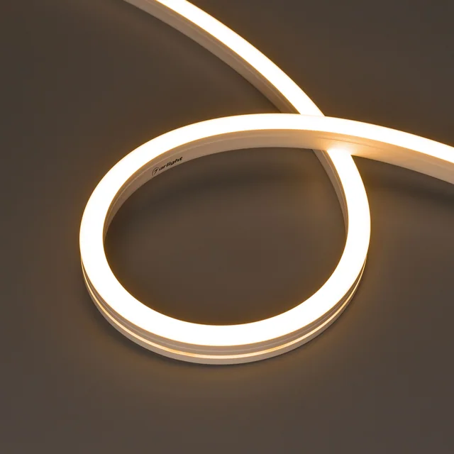 Лента герметичная MOONLIGHT-SIDE-A140-12x17mm 24V Warm2700 (9.6 W/m, IP67, 5m, wire x2) (Arlight, Вывод боковой, 5 лет), артикул 042783