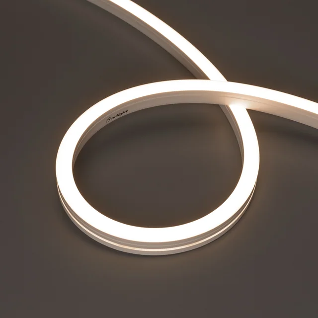 Лента герметичная MOONLIGHT-SIDE-A140-12x17mm 24V Warm3500 (9.6 W/m, IP67, 5m, wire x2) (Arlight, Вывод боковой, 3 года), артикул 042785